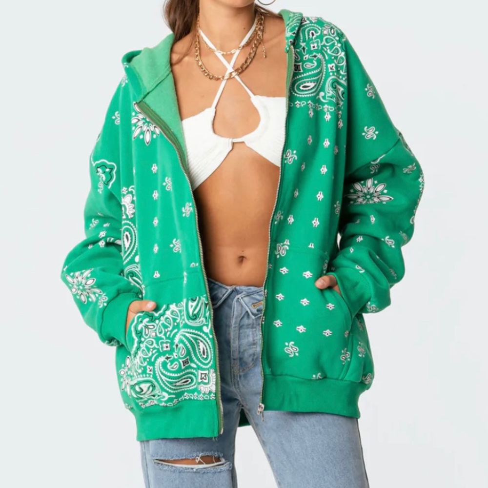 New Edikted Bandana Hoodie